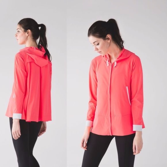 lululemon athletica Jackets & Blazers - ⭐️SALE⭐️ Lululemon Grapefruit Pink Orange sun and  Showers Rain Jacket 4